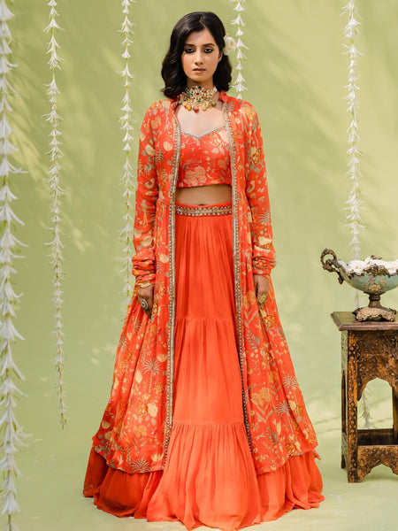 Top 100+ Rust Orange Lehenga Designs: Warm and Rich Ensemble