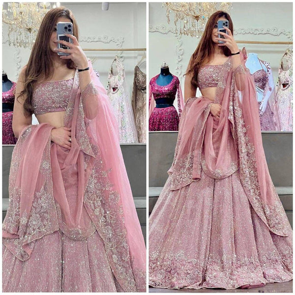 Top 100+ Dusty Rose Lehenga Designs: Soft and Romantic Choice for Bridesmaids