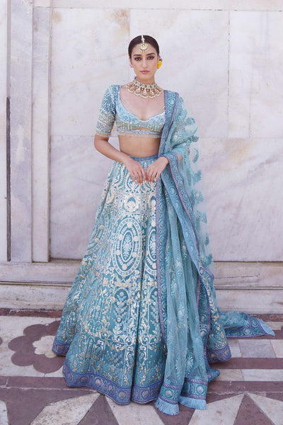 Top 100+ Sky Blue Lehenga Designs: Dreamy and Ethereal Ensemble