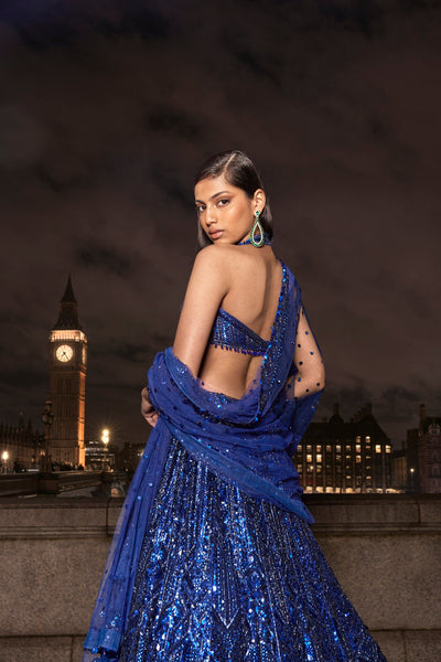 Top 100+ Midnight Blue Lehenga Designs: Deep and Mysterious Look for Evening Receptions