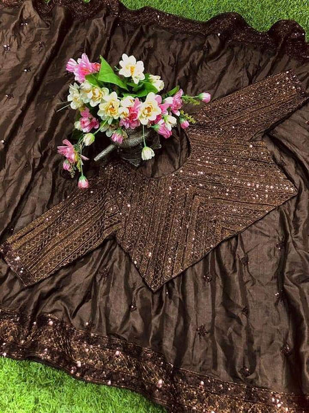 Top 100+ Chocolate Brown Lehenga Designs: Rich and Warm Look for Winter Weddings