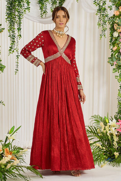 Top 100+ Red Indo-Western Dress Designs: Bold and Vibrant for Special Occasions