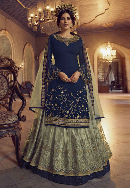 Top 100+ Navy Blue Indo-Western Dress Designs: Classic and Timeless Choice