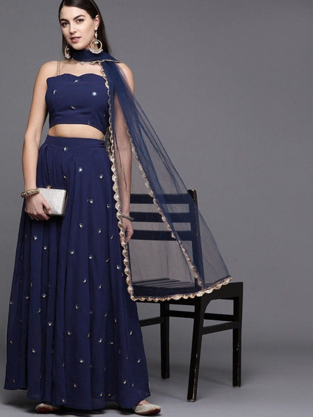 Top 100+ Navy Blue Indo-Western Dress Designs: Classic and Timeless Choice