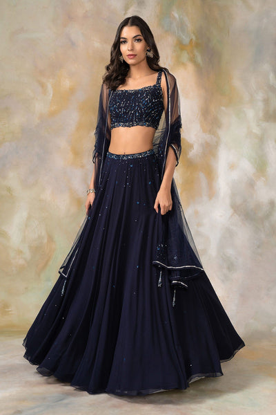 Top 100+ Navy Blue Indo-Western Dress Designs: Classic and Timeless Choice