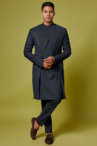 Top 100+ Navy Blue Indo-Western Dress Designs: Classic and Timeless Choice