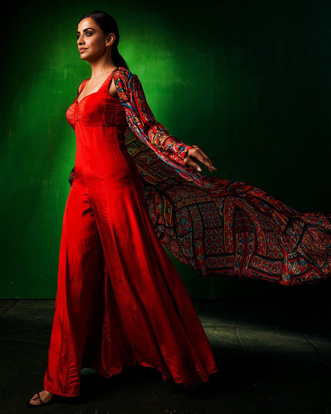 Top 100+ Red Indo-Western Dress Designs: Bold and Vibrant for Special Occasions