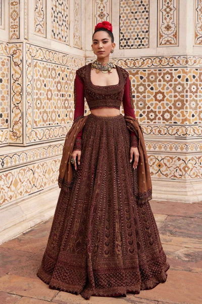 Top 100+ Chocolate Brown Lehenga Designs: Rich and Warm Look for Winter Weddings