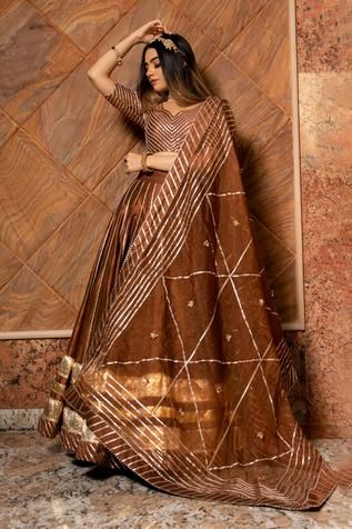 Top 100+ Chocolate Brown Lehenga Designs: Rich and Warm Look for Winter Weddings