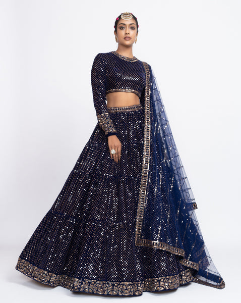 Top 100+ Navy Blue Indo-Western Dress Designs: Classic and Timeless Choice