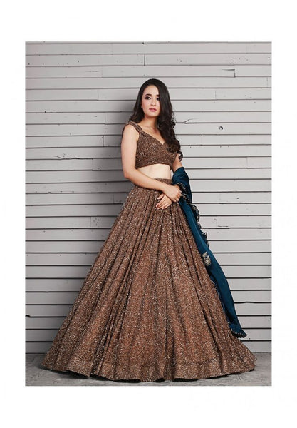 Top 100+ Chocolate Brown Lehenga Designs: Rich and Warm Look for Winter Weddings