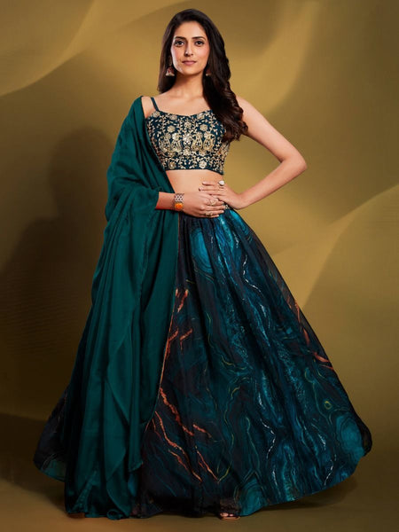 Top 100+ Turquoise Indo-Western Dress Designs: Refreshing and Exotic Look