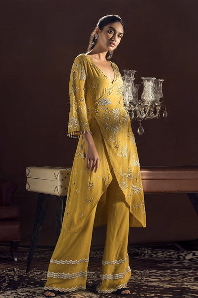 Top 100+ Mustard Yellow Indo-Western Dress Designs: Trendy and Chic for Gatherings