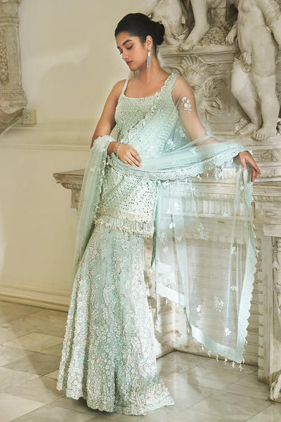 Top 100+ Mint Green Indo-Western Dress Designs: Fresh and Modern Choice