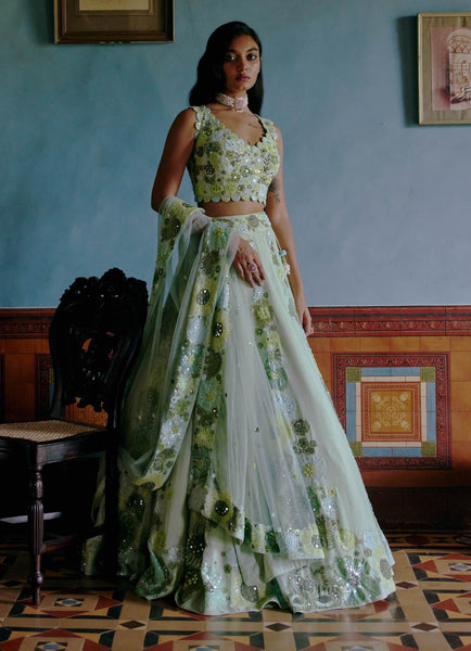 Top 100+ Mint Green Indo-Western Dress Designs: Fresh and Modern Choice