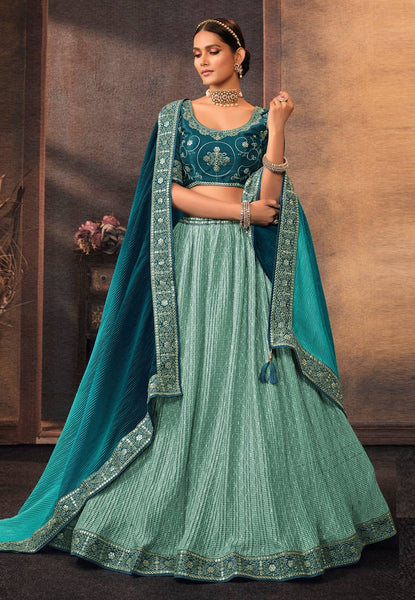 Top 100+ Turquoise Indo-Western Dress Designs: Refreshing and Exotic Look