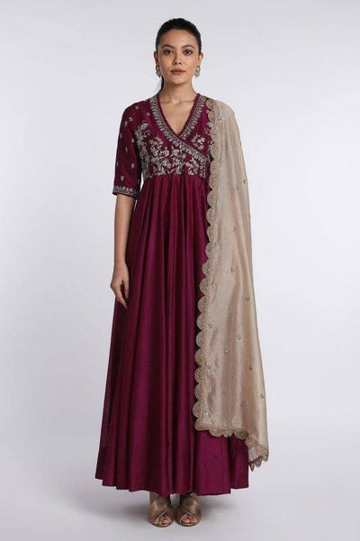 Top 100+ Maroon Indo-Western Dress Designs: Rich and Sophisticated Look