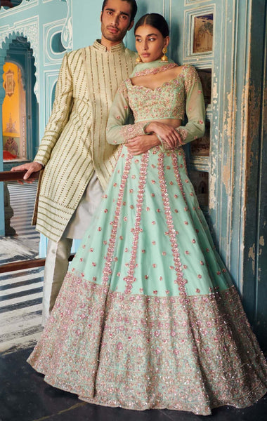 Top 100+ Mint Green Indo-Western Dress Designs: Fresh and Modern Choice