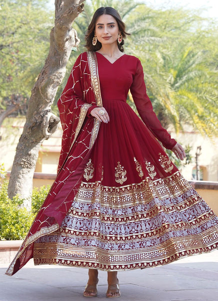 Top 100+ Maroon Indo-Western Dress Designs: Rich and Sophisticated Look