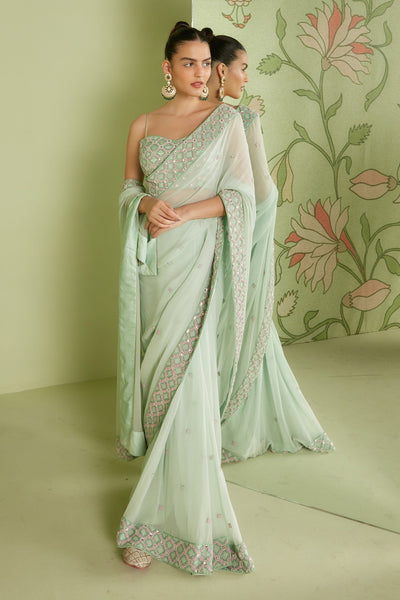 Top 100+ Mint Green Indo-Western Dress Designs: Fresh and Modern Choice