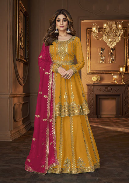 Top 100+ Mustard Yellow Indo-Western Dress Designs: Trendy and Chic for Gatherings