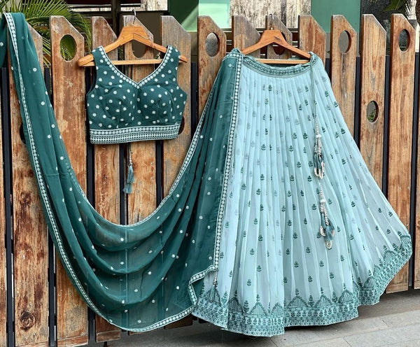 Top 100+ Turquoise Indo-Western Dress Designs: Refreshing and Exotic Look