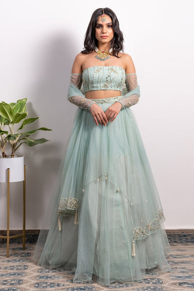 Top 100+ Mint Green Indo-Western Dress Designs: Fresh and Modern Choice