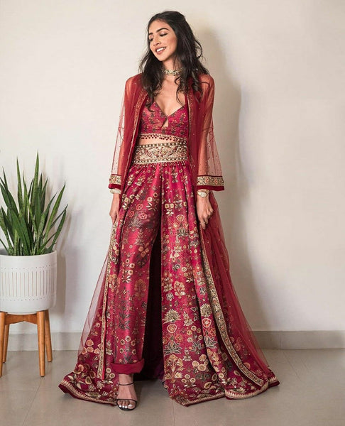 Top 100+ Maroon Indo-Western Dress Designs: Rich and Sophisticated Look