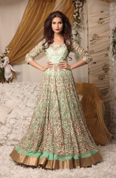 Top 100+ Mint Green Indo-Western Dress Designs: Fresh and Modern Choice