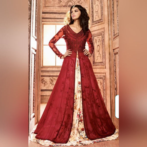 Top 100+ Maroon Indo-Western Dress Designs: Rich and Sophisticated Look