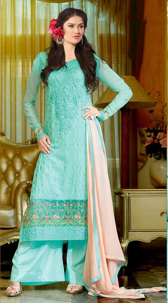 Top 100+ Turquoise Indo-Western Dress Designs: Refreshing and Exotic Look