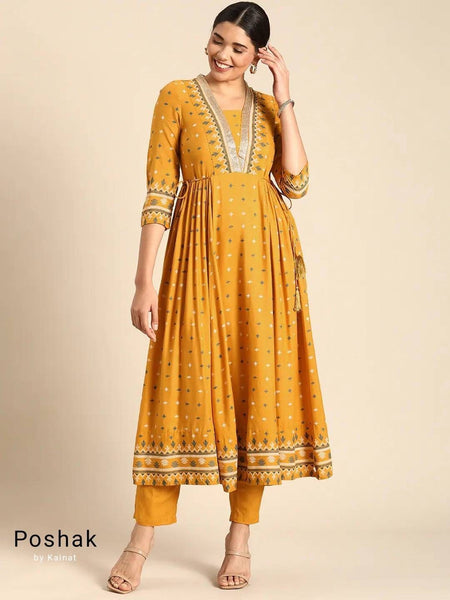 Top 100+ Mustard Yellow Indo-Western Dress Designs: Trendy and Chic for Gatherings