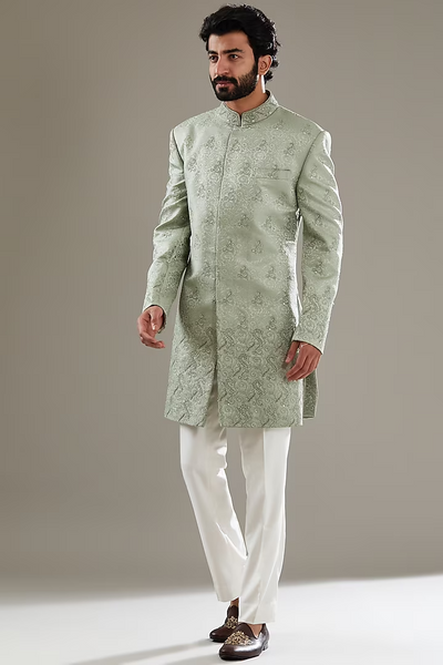 Top 100+ Mint Green Indo-Western Dress Designs: Fresh and Modern Choice