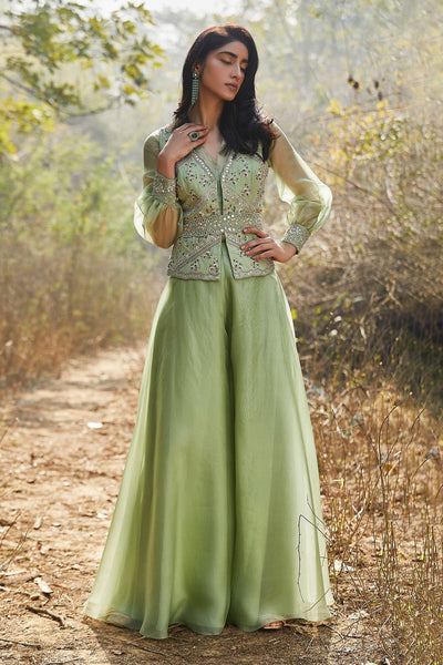 Top 100+ Mint Green Indo-Western Dress Designs: Fresh and Modern Choice