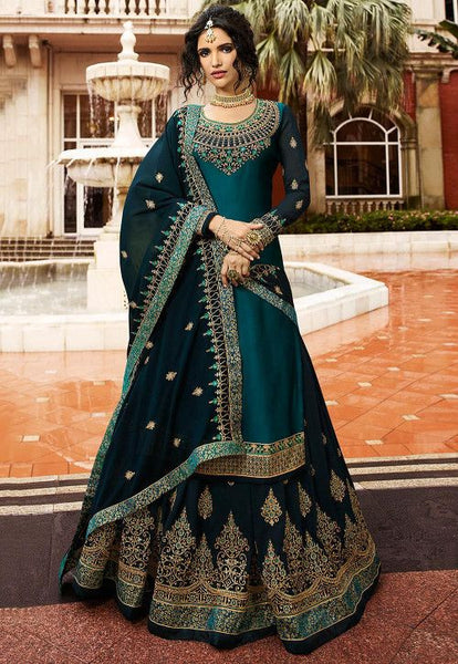 Top 100+ Teal Indo-Western Dress Designs: Unique and Sophisticated Choice