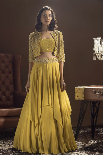 Top 100+ Mustard Yellow Indo-Western Dress Designs: Trendy and Chic for Gatherings