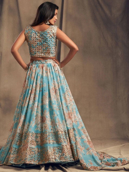 Top 100+ Sky Blue Indo-Western Dress Designs: Dreamy and Ethereal Ensemble