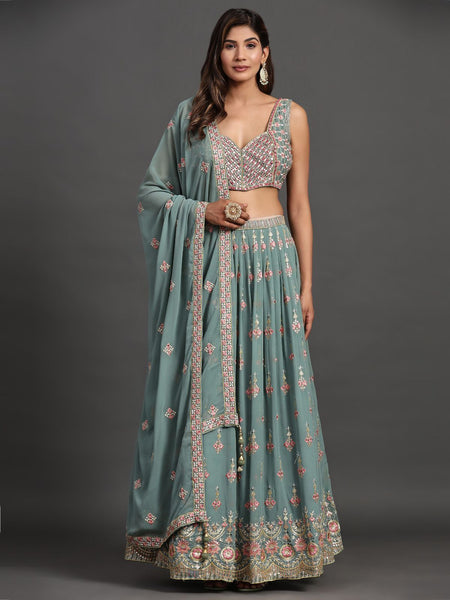 Top 100+ Sky Blue Indo-Western Dress Designs: Dreamy and Ethereal Ensemble