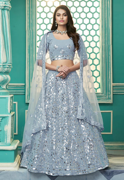 Top 100+ Sky Blue Indo-Western Dress Designs: Dreamy and Ethereal Ensemble