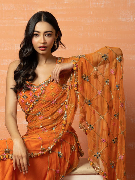 Top 100+ Rust Orange Indo-Western Dress Designs: Warm and Rich Look