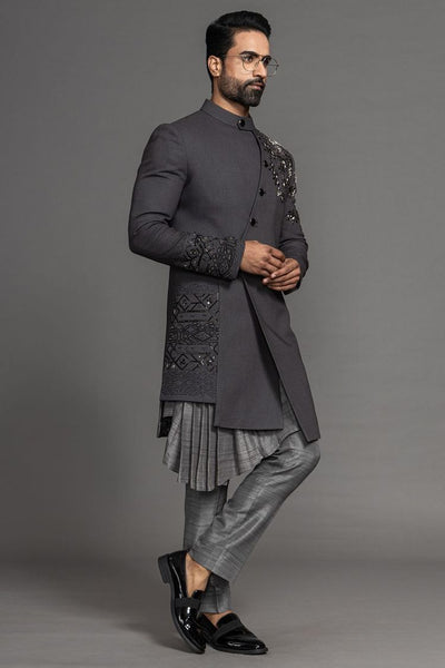 Top 100+ Slate Grey Indo-Western Dress Designs: Modern and Elegant Attire