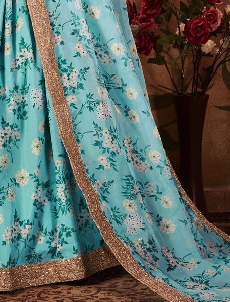 Top 100+ Sky Blue Indo-Western Dress Designs: Dreamy and Ethereal Ensemble