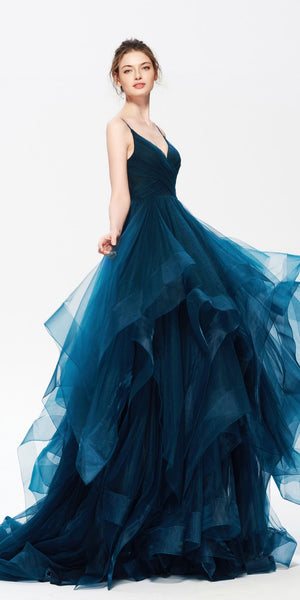 Teal Temptation Gown Designs: Bold and Striking Statement Pieces