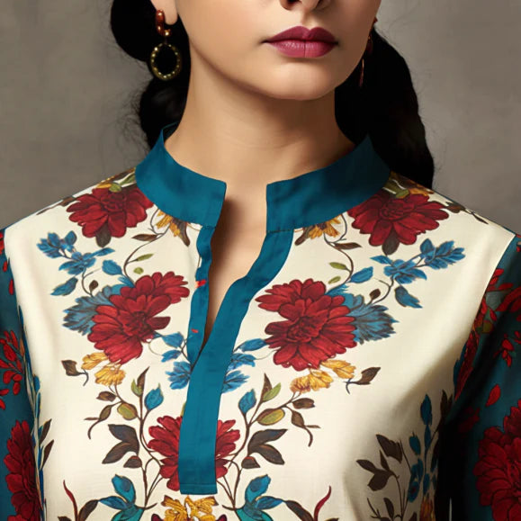 Womens Light Weight Comfortable And Breathable 3/4 Sleeve Black Printed  Kurti Decoration Material: Paint at Best Price in Ahmedabad | White Lotus
