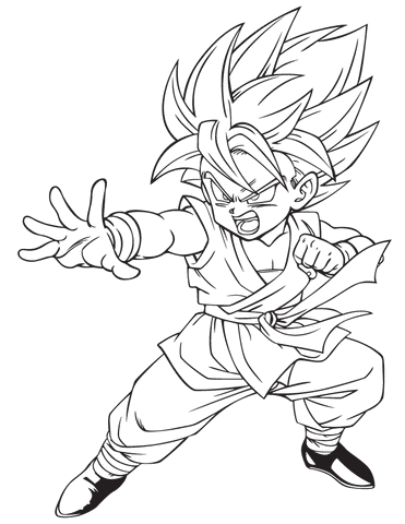 Dragon Ball Z Goku vs Vegeta Coloring Pages - Get Coloring Pages