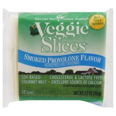 Veggie Cheese Slices | Smoked Provolone Flavor (7.30 oz) - GO VEGGIE - Lunaflora 