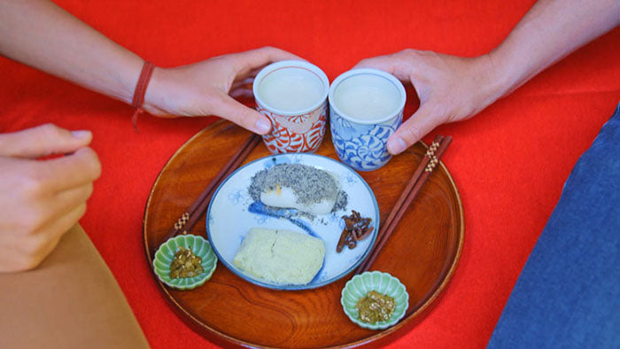 amazake and chikaramochi