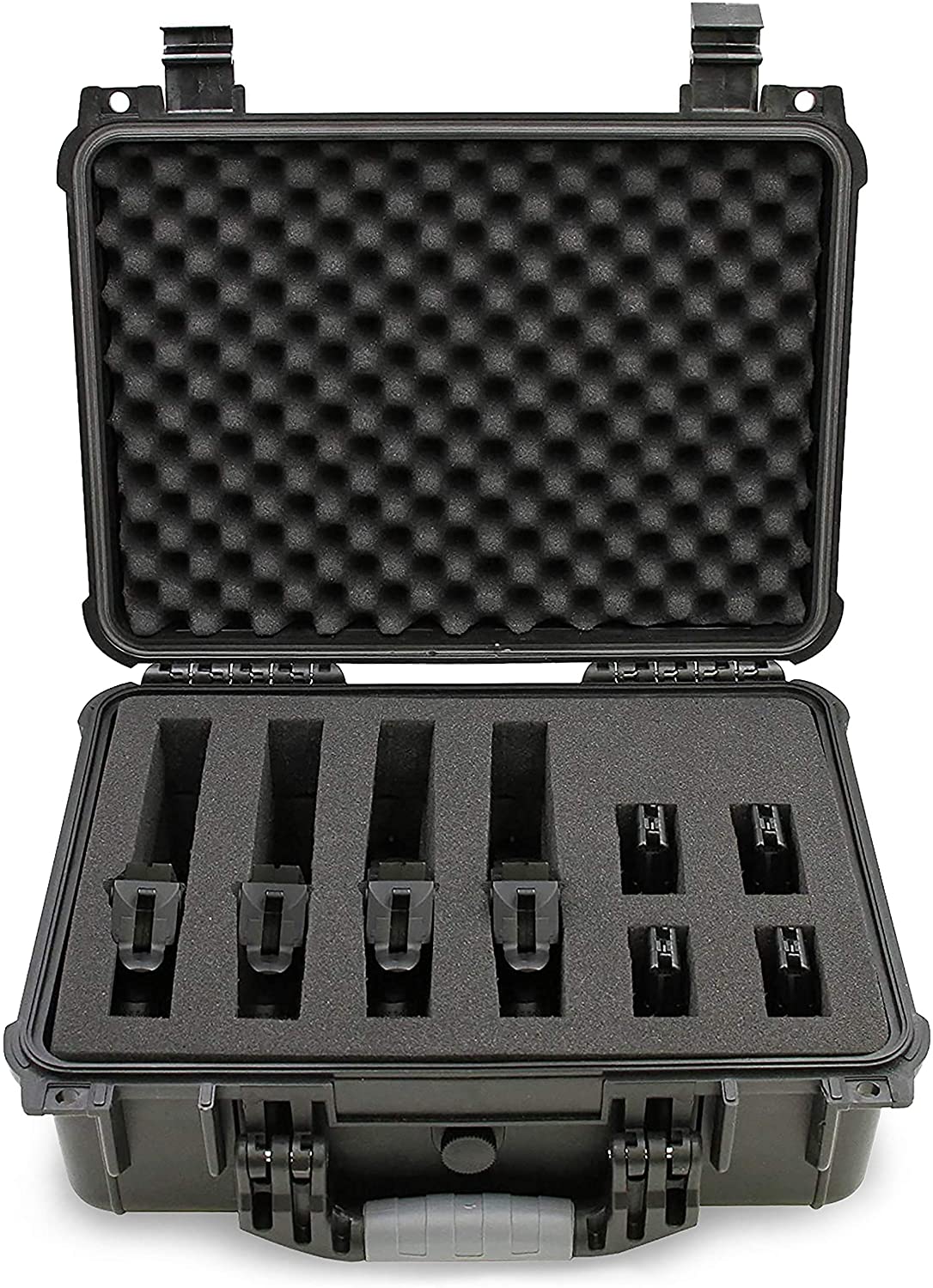 CASEMATIX 16" Customizable 4 Pistol Multiple Pistol Case Waterproof