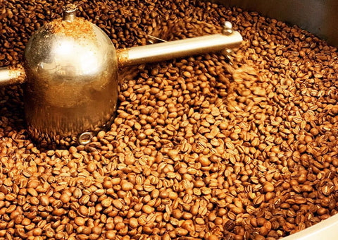 Coffee Beans in Roaster