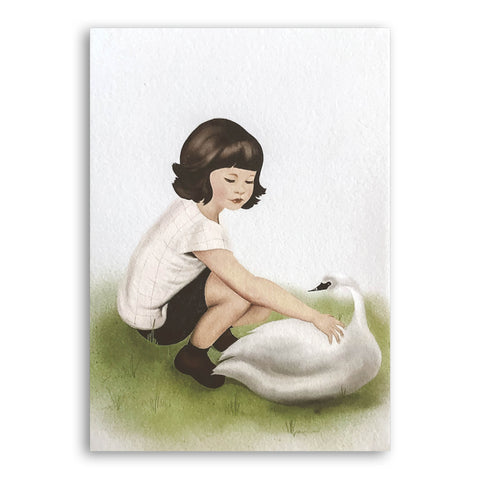 caring art print greeting card